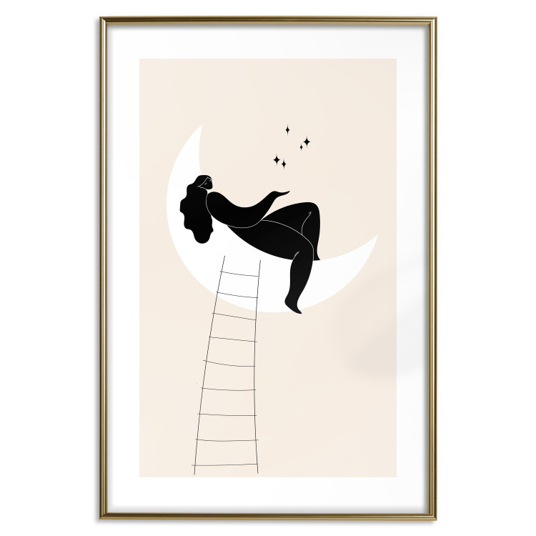 Wall Poster Ladder to the Moon - Girl From the Moon Charms the Stars 146144 additionalImage 20