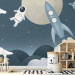 Wall Mural Astronaut in Space - Rocket and Planets in the Blue Sky 148444 additionalThumb 8