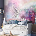 Wall Mural Unicorn and Magic Tree - Pink and Rainbow Land in the Clouds 148544 additionalThumb 2