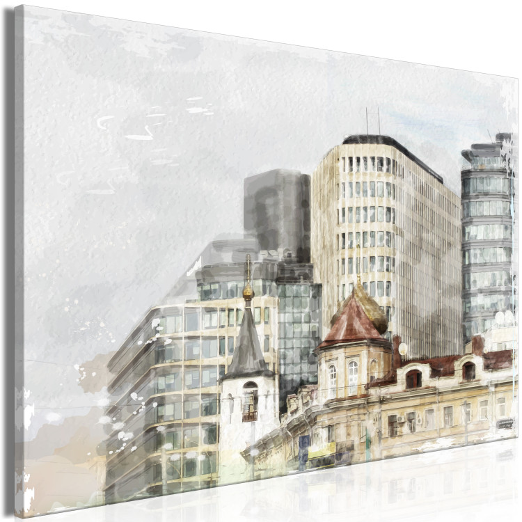 Canvas Grayed City (1-piece) - urban landscape in bright colors 149644 additionalImage 2