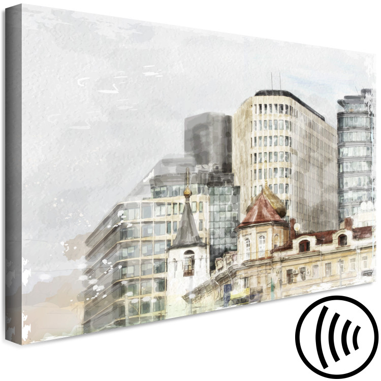 Canvas Grayed City (1-piece) - urban landscape in bright colors 149644 additionalImage 6