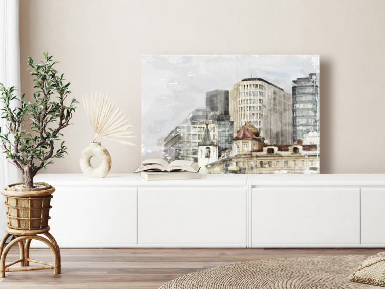 Canvas Grayed City (1-piece) - urban landscape in bright colors 149644 additionalImage 3