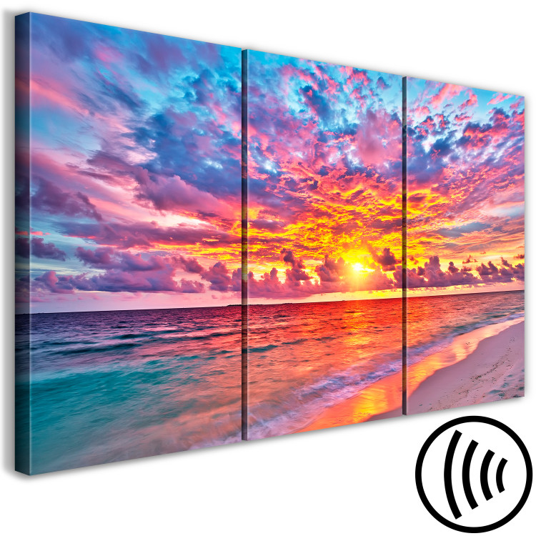 Canvas Art Print Sea Landscape - Beach Illuminated by the Rays of the Setting Sun 149844 additionalImage 6