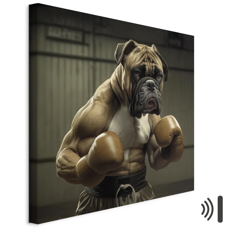 Canvas Print AI Boxer Dog - Fantasy Portrait of a Strong Animal in the Ring - Square 150144 additionalImage 8