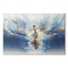 Canvas Art Print The Beauty of Dance - A Ballerina Dancing on the Surface of a Blue Lake 151544
