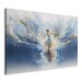 Canvas Art Print The Beauty of Dance - A Ballerina Dancing on the Surface of a Blue Lake 151544 additionalThumb 2