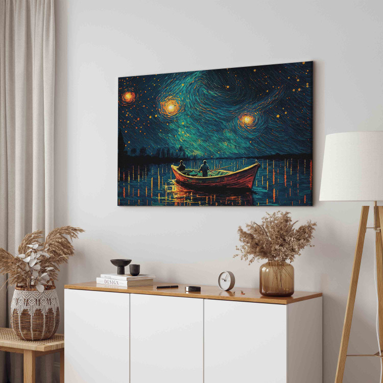 Print On Glass Starry Night - Impressionistic Landscape With a View of the Sea and Sky [Glass] 151744 additionalImage 3
