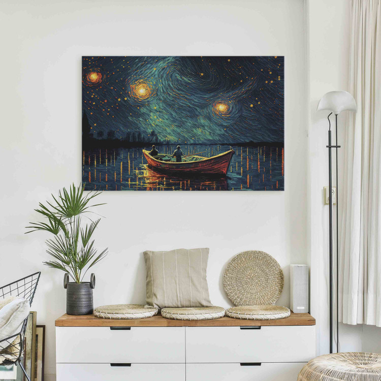 Print On Glass Starry Night - Impressionistic Landscape With a View of the Sea and Sky [Glass] 151744 additionalImage 6