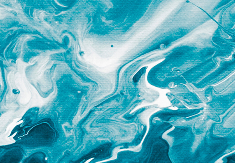 Canvas Abstract Blue - Sea Foamy Waves Resembling Marble 151844 additionalImage 5