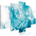 Canvas Abstract Blue - Sea Foamy Waves Resembling Marble 151844 additionalThumb 2