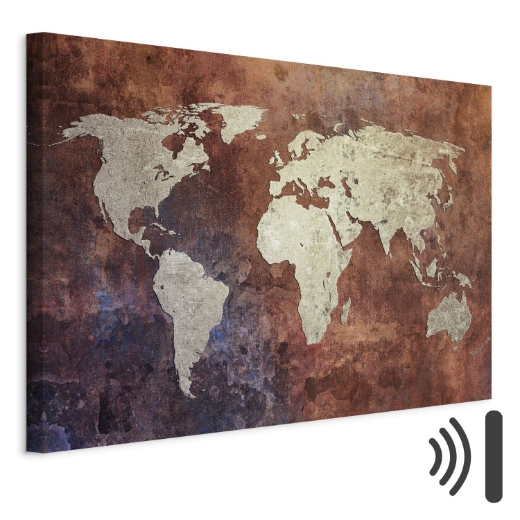 Canvas Print Rusty map of the World 55244 additionalImage 8