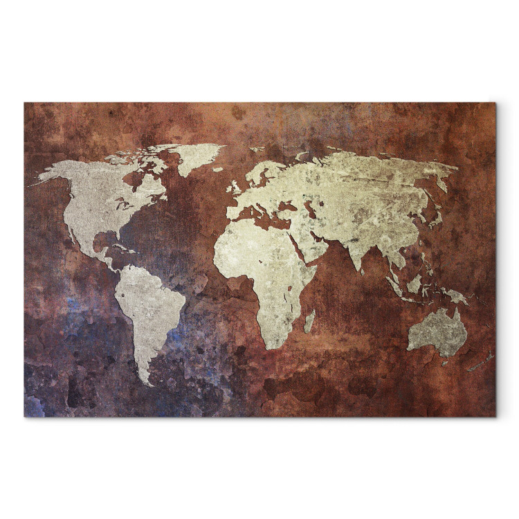 Canvas Print Rusty map of the World 55244