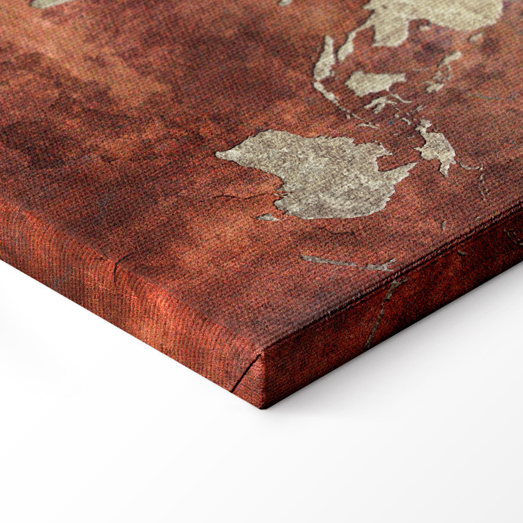 Canvas Print Rusty map of the World 55244 additionalImage 12