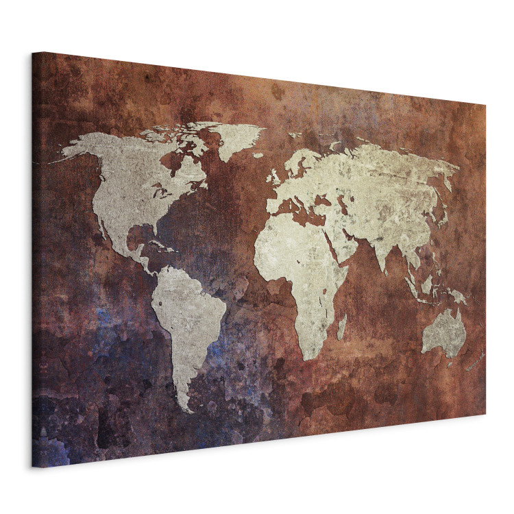Canvas Print Rusty map of the World 55244 additionalImage 2