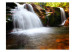 Photo Wallpaper Peace of Nature - Waterfalls on Brown Rocks Flowing into the River 60044 additionalThumb 1