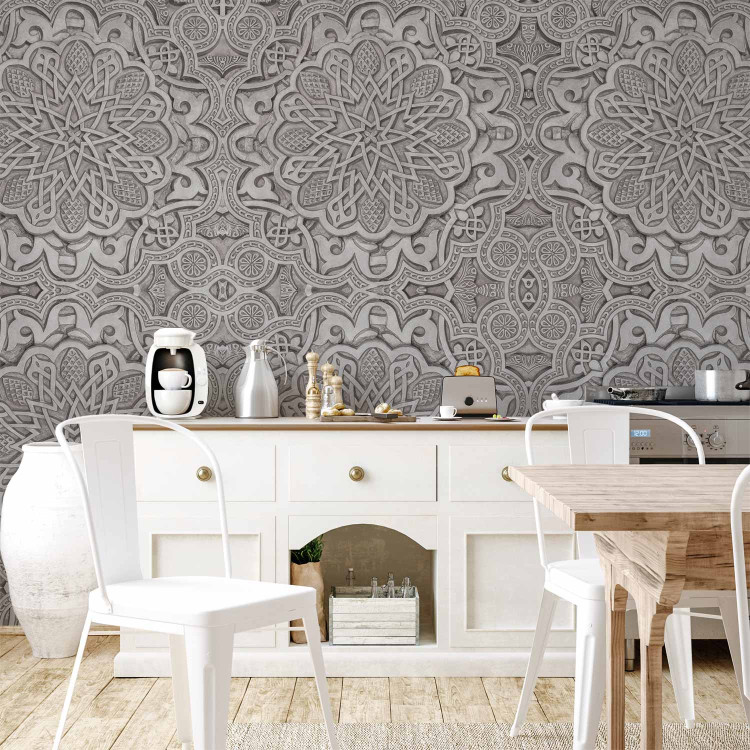 Wall Mural Oriental Ornament - Background with Mosaic in Gray Oriental Style 60144 additionalImage 6