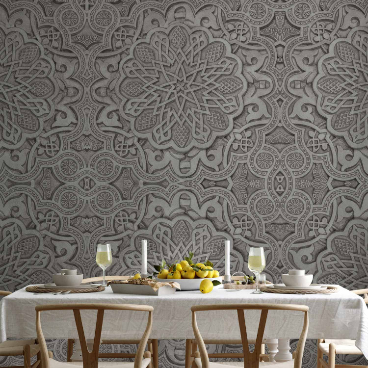 Wall Mural Oriental Ornament - Background with Mosaic in Gray Oriental Style 60144 additionalImage 4