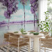Wall Mural Heather Landscape - Trees by the Water in Provencal Style in Violet 60444 additionalThumb 4