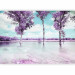 Wall Mural Heather Landscape - Trees by the Water in Provencal Style in Violet 60444 additionalThumb 5
