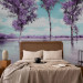 Wall Mural Heather Landscape - Trees by the Water in Provencal Style in Violet 60444 additionalThumb 2