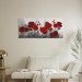 Canvas Red Poppy Flowers in the Meadow - Romantic Flowers against Grey Plants 107254 additionalThumb 3