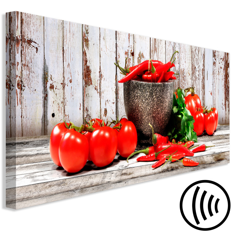 Canvas Print Red Vegetables (1 Part) Wood Narrow 107954 additionalImage 6