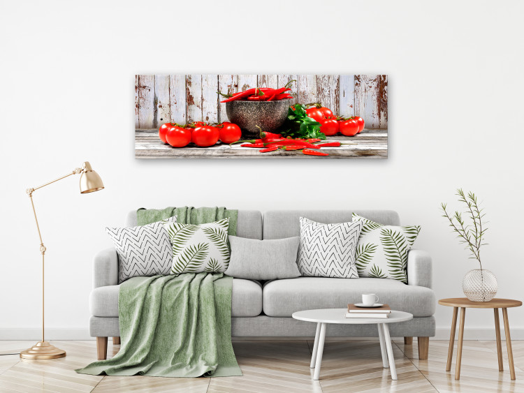 Canvas Print Red Vegetables (1 Part) Wood Narrow 107954 additionalImage 3
