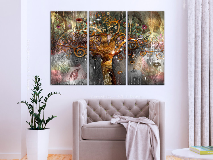 Canvas Print Golden Tree (3 Parts) 108254 additionalImage 3