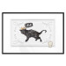 Poster Cat in the crown - black animal on a white background adorned with ornaments 114354 additionalThumb 17