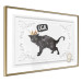Poster Cat in the crown - black animal on a white background adorned with ornaments 114354 additionalThumb 14