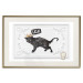 Poster Cat in the crown - black animal on a white background adorned with ornaments 114354 additionalThumb 19