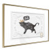 Poster Cat in the crown - black animal on a white background adorned with ornaments 114354 additionalThumb 8