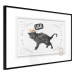 Poster Cat in the crown - black animal on a white background adorned with ornaments 114354 additionalThumb 11