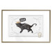 Poster Cat in the crown - black animal on a white background adorned with ornaments 114354 additionalThumb 16
