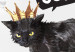 Poster Cat in the crown - black animal on a white background adorned with ornaments 114354 additionalThumb 9