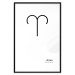 Wall Poster Aries - simple black and white composition with zodiac sign and text 117054 additionalThumb 17