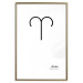 Wall Poster Aries - simple black and white composition with zodiac sign and text 117054 additionalThumb 16