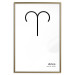 Wall Poster Aries - simple black and white composition with zodiac sign and text 117054 additionalThumb 20