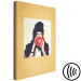 Canvas Print Girl with a red balloon - photo of women on a yellow background in youth asylum 117454 additionalThumb 6