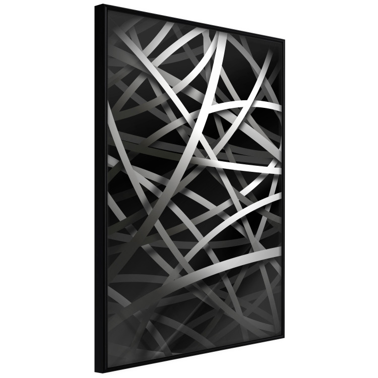 Wall Poster In the Web - black and white industrial abstraction with dense vines 117554 additionalImage 10