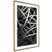 Wall Poster In the Web - black and white industrial abstraction with dense vines 117554 additionalThumb 6