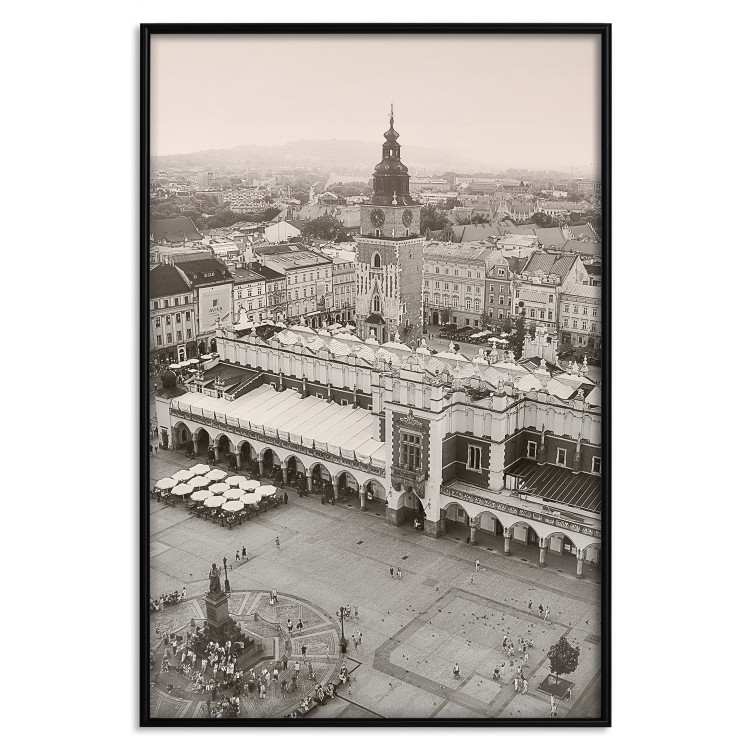 Wall Poster Krakow: Cloth Hall - Polish architecture in sepia from a bird's eye view 118154 additionalImage 18