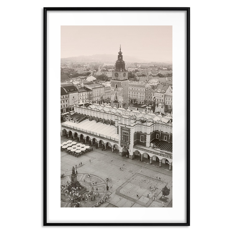 Wall Poster Krakow: Cloth Hall - Polish architecture in sepia from a bird's eye view 118154 additionalImage 15