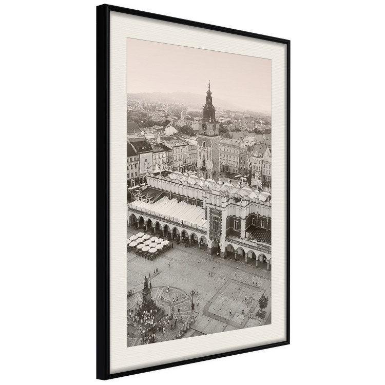 Wall Poster Krakow: Cloth Hall - Polish architecture in sepia from a bird's eye view 118154 additionalImage 3