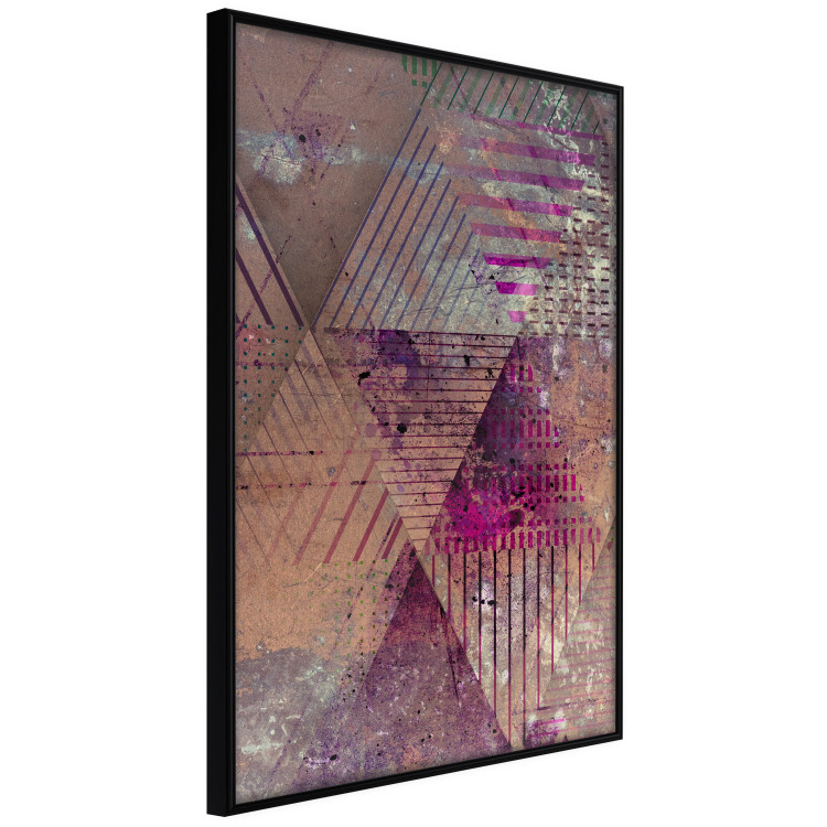 Poster Autumn Abstraction - colorful geometric composition with violet 118254 additionalImage 3