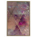 Poster Autumn Abstraction - colorful geometric composition with violet 118254 additionalThumb 20