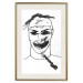 Wall Poster Joker - black and white unconventional portrait of a man amidst dark spots 119254 additionalThumb 19