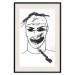 Wall Poster Joker - black and white unconventional portrait of a man amidst dark spots 119254 additionalThumb 18