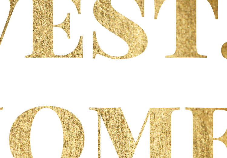 Poster Gold Home Is Best - English text in a quote format on a white background 122954 additionalImage 9