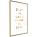Poster Gold Home Is Best - English text in a quote format on a white background 122954 additionalThumb 6